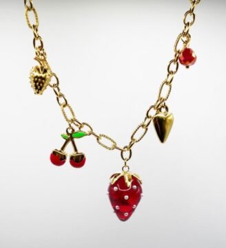 Collier Fraise Gariguette